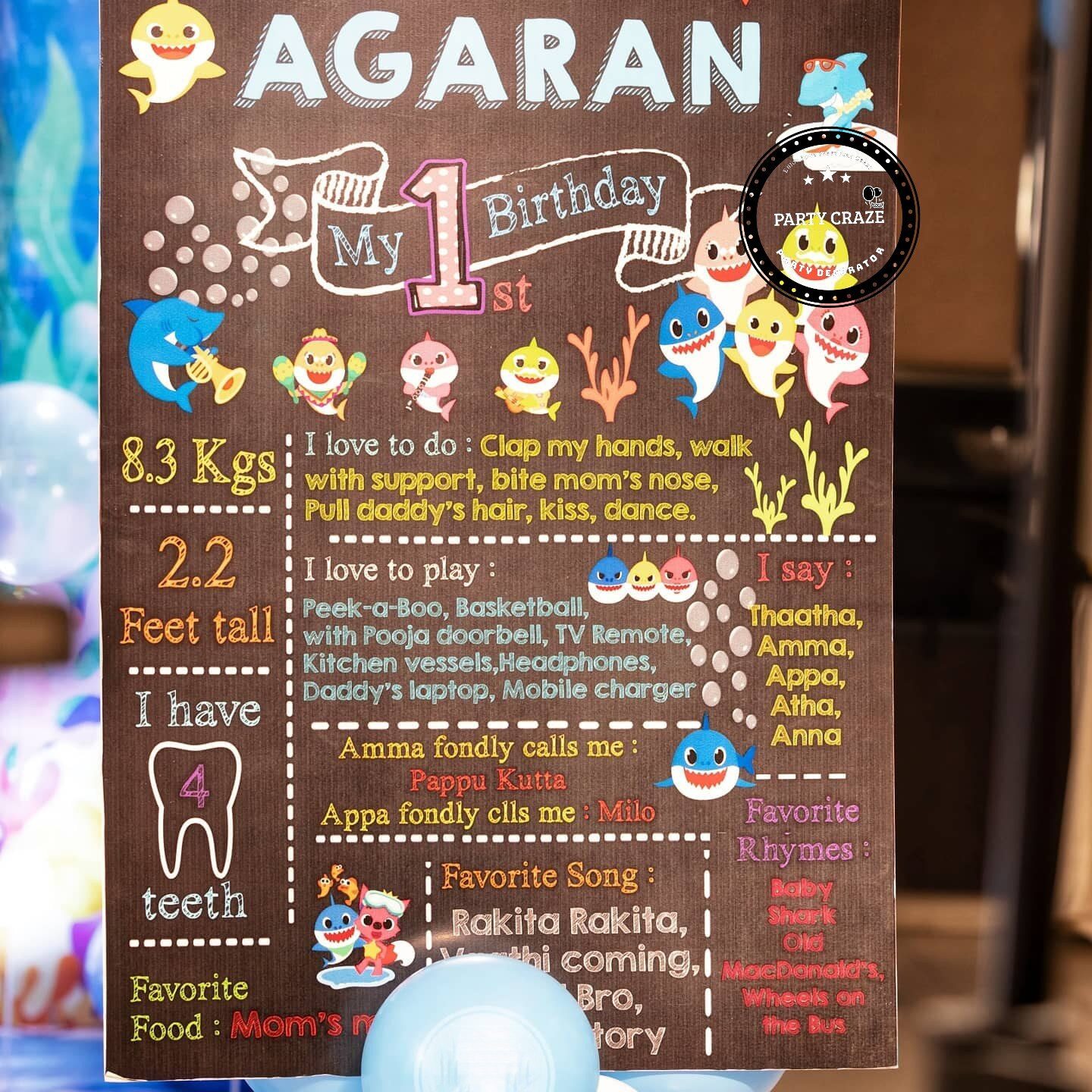 Baby Shark Theme Decoration - 01