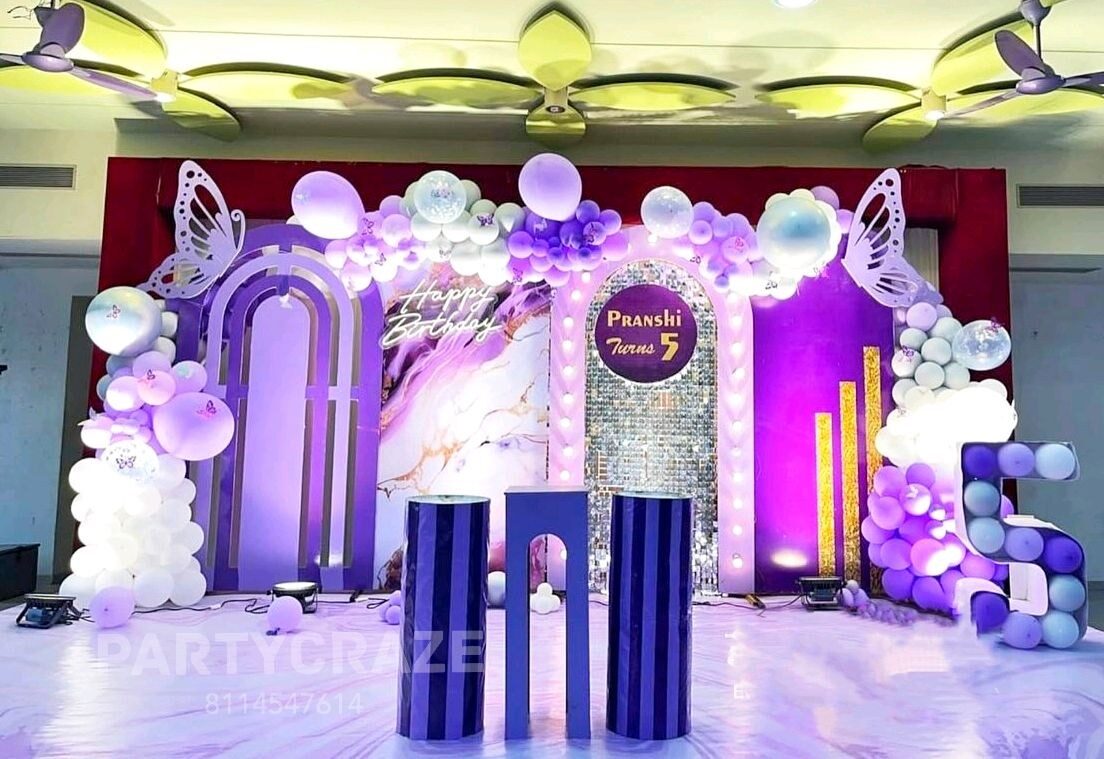 Purple Butterfly Theme Decoration - 01