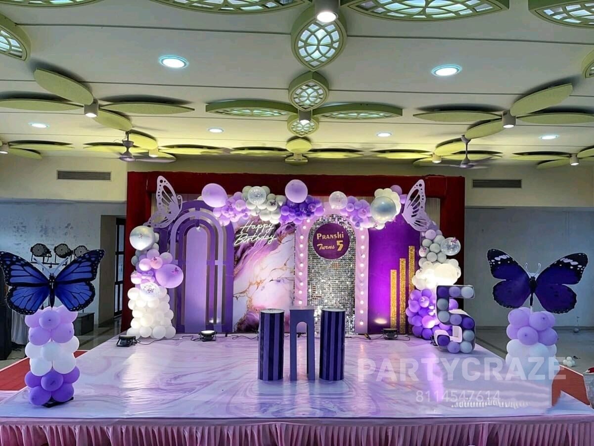Purple Butterfly Theme Decoration - 01