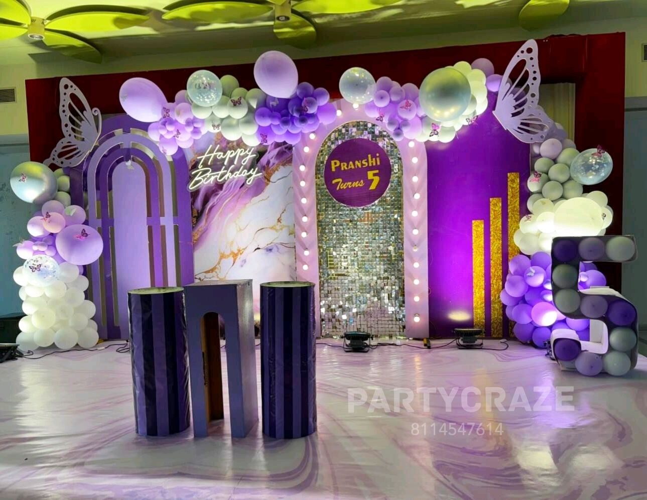 Purple Butterfly Theme Decoration - 01
