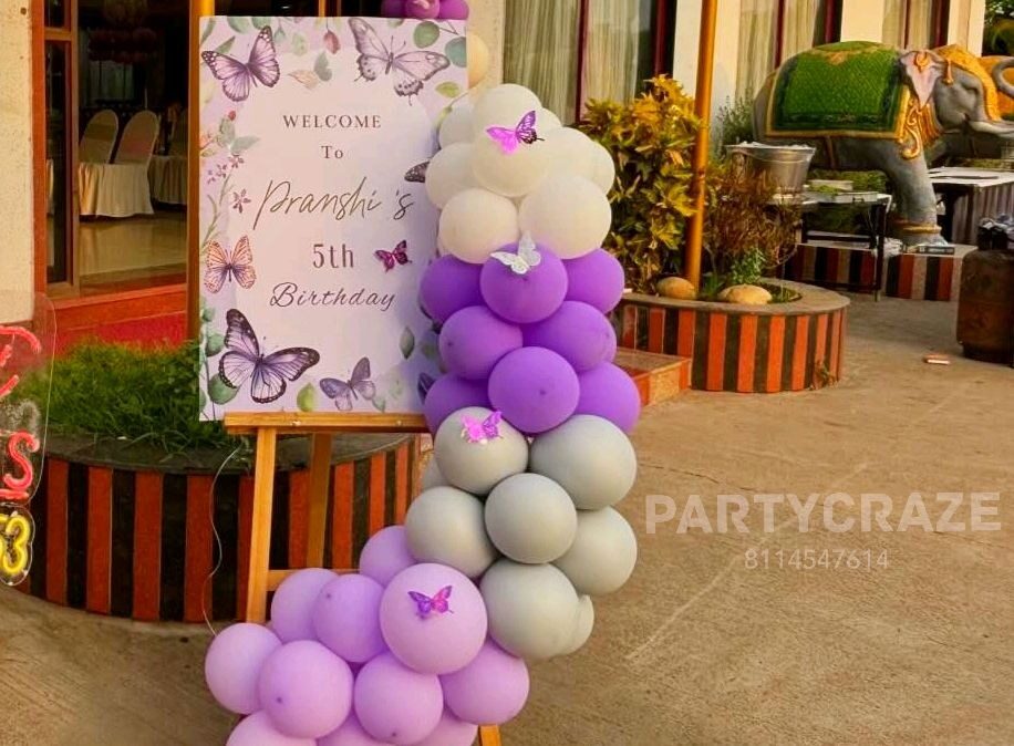 Purple Butterfly Theme Decoration - 01