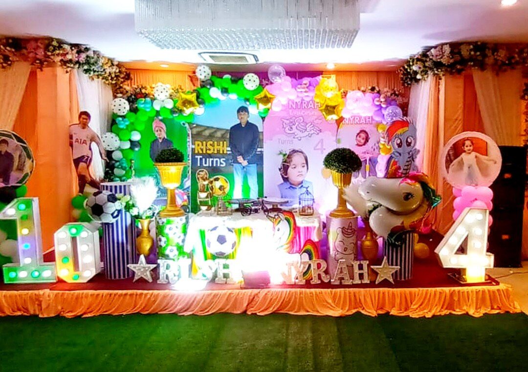 Unicorn & Football Theme Decoration - 01
