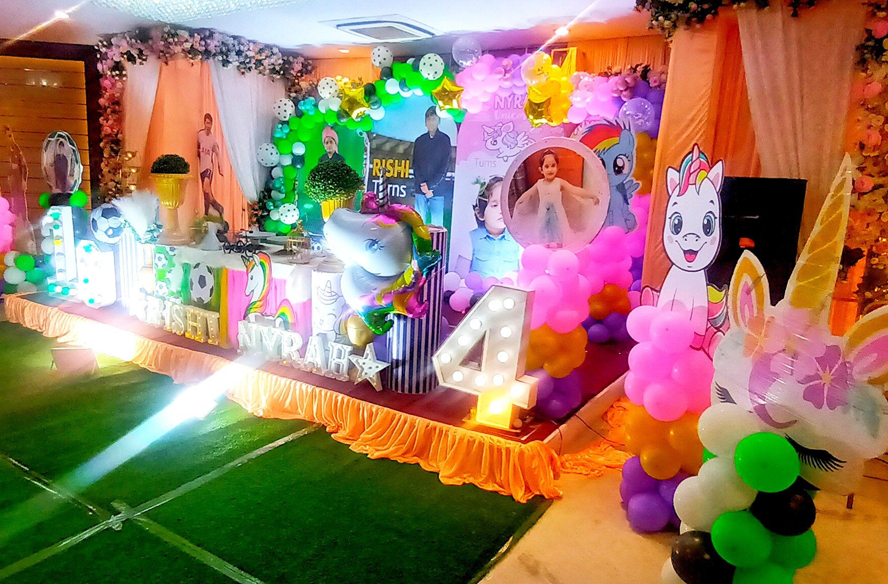 Unicorn & Football Theme Decoration - 01