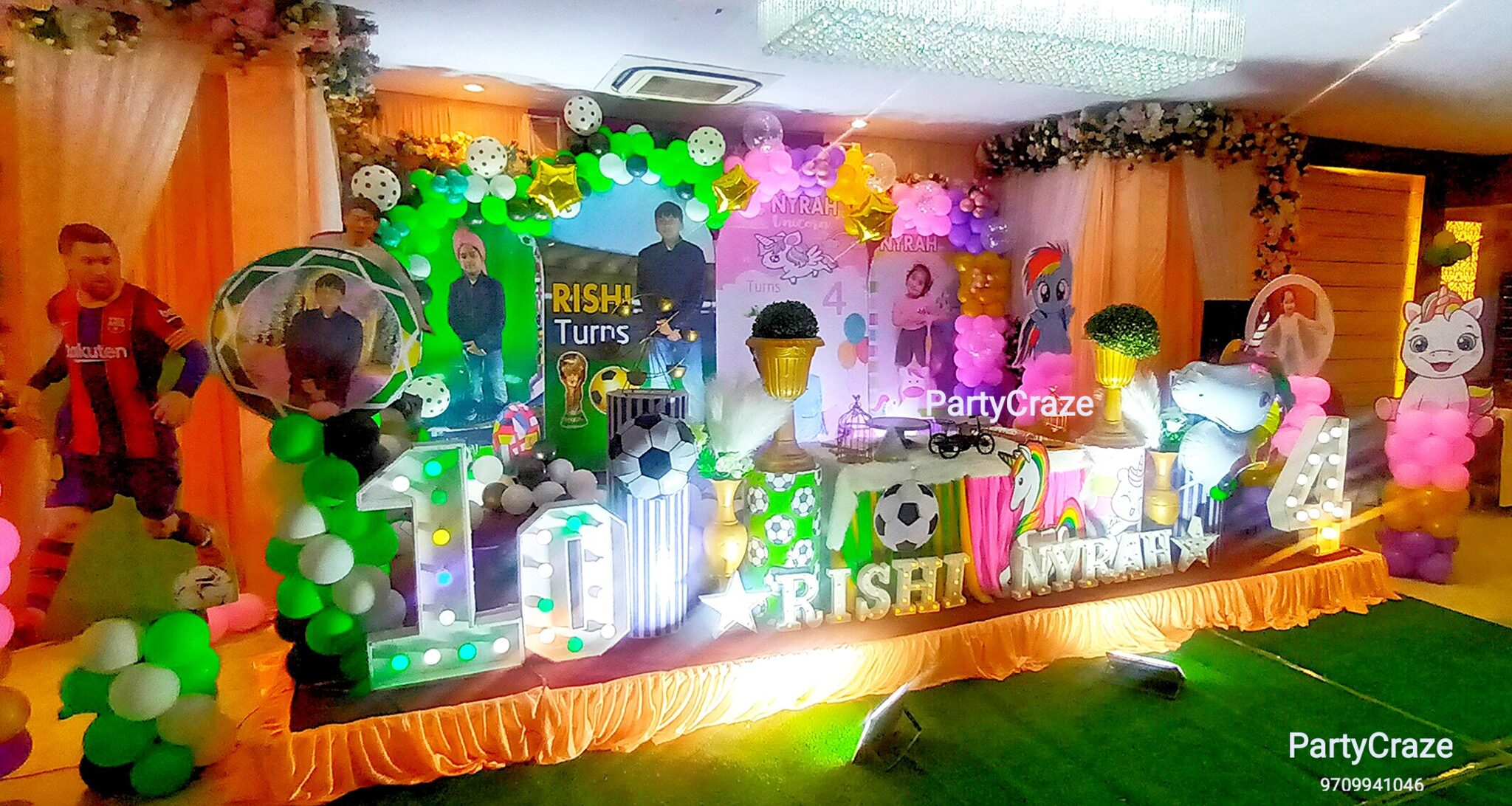 Unicorn & Football Theme Decoration - 01