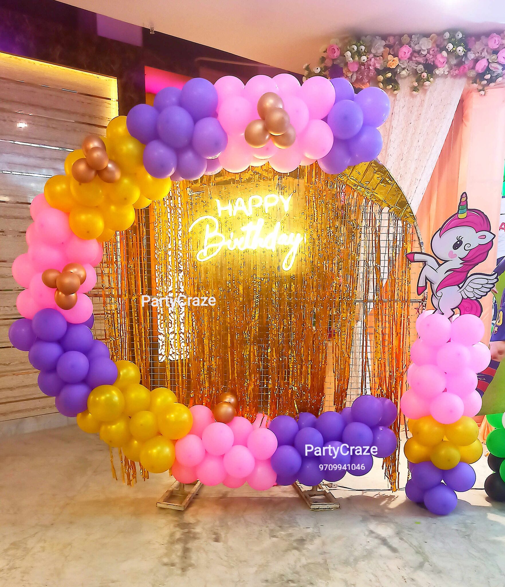 Unicorn & Football Theme Decoration - 01