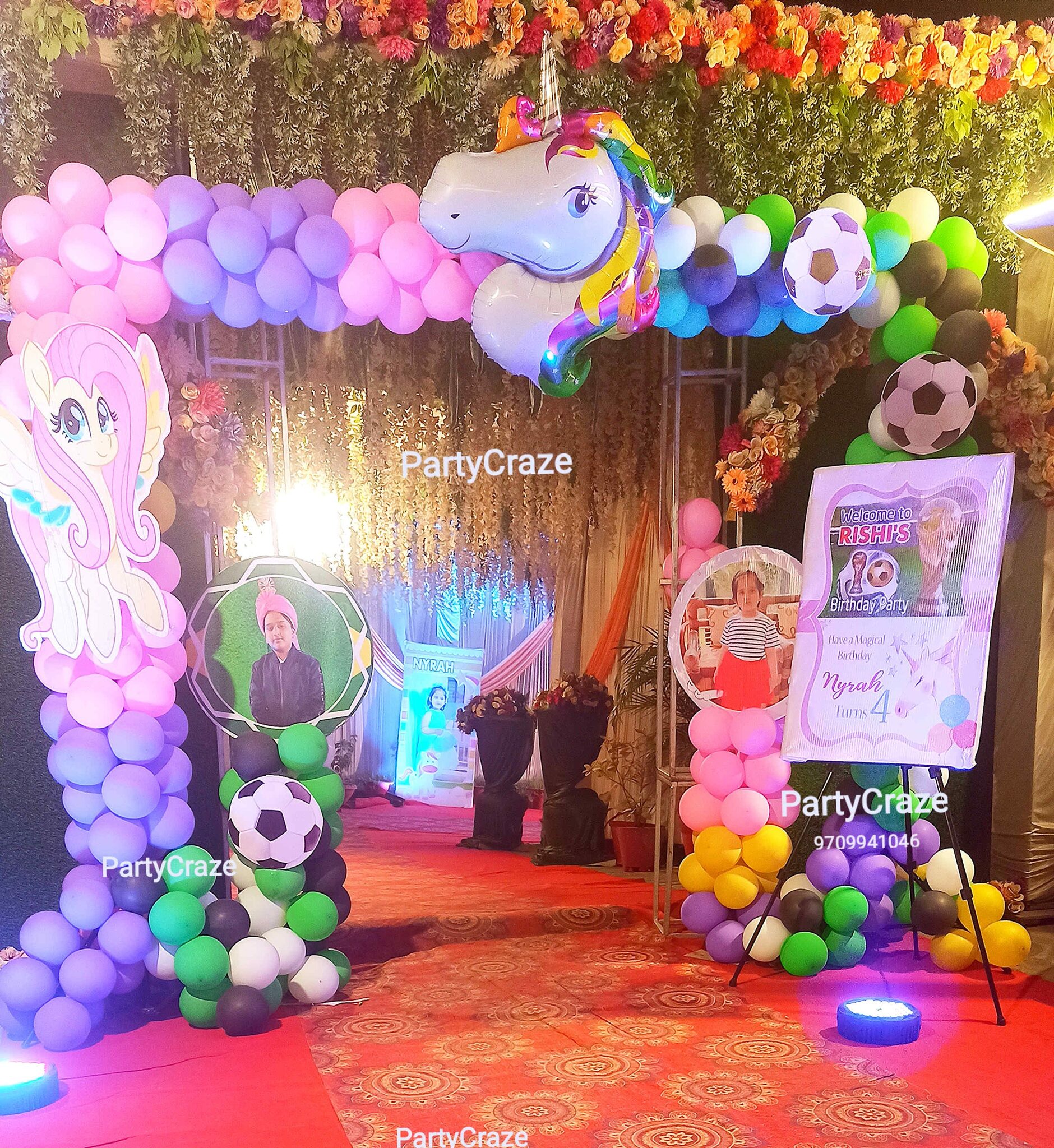 Unicorn & Football Theme Decoration - 01